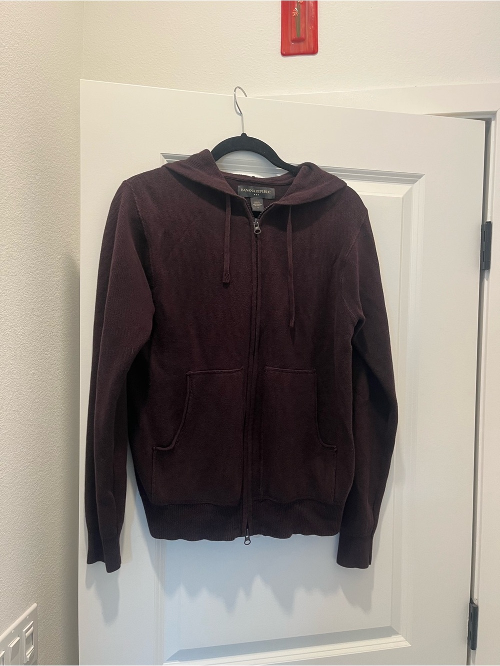 Banana Republic Deep Brown Zip Hoodie Sweater